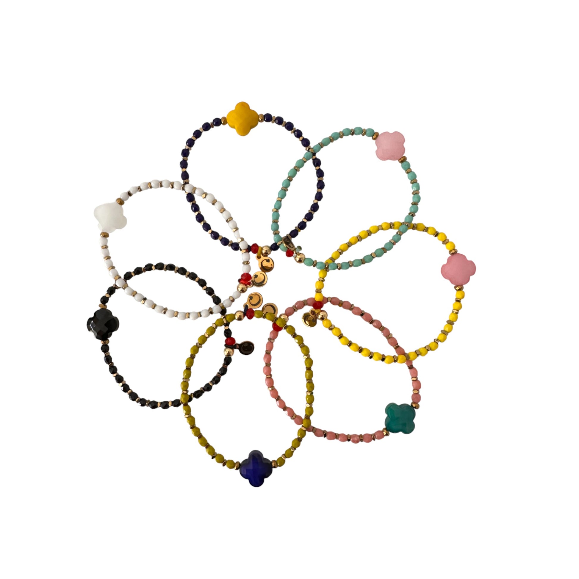 mon cajoux bracelet trefle en 7 couleurs