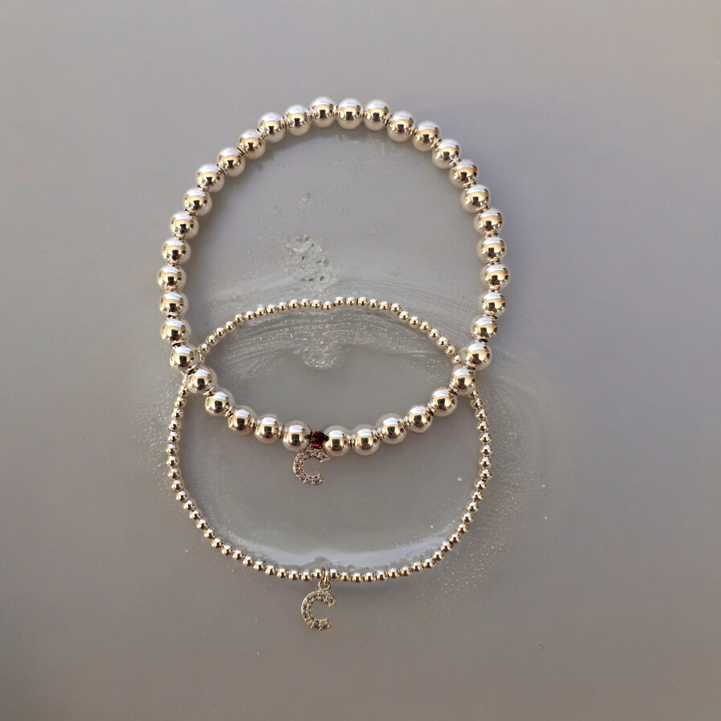 mes bijoux cajoux bracelet boule argent 5mm et 2mm